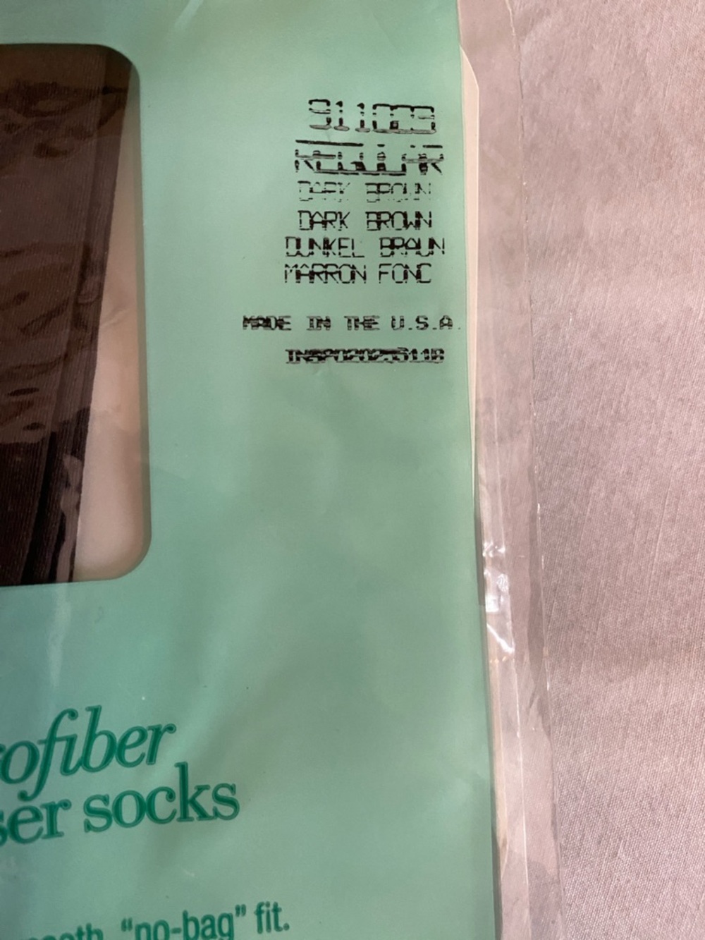 Silkies Microfiber Trouser Socks in Brown with Teal Packaging 5 packets 10 pair - Picture 4 of 6